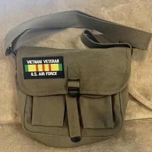 Rothco‎ Bag Olive Multi-Purpose Military Canvas Utility Crossbody Veteran Patch